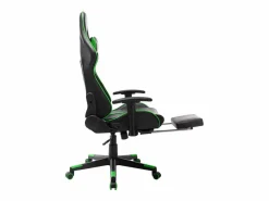 Silla de gaming con reposapiés cuero sintético negro y^vidaxl Discount
