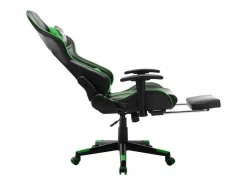 Silla de gaming con reposapiés cuero sintético negro y^vidaxl Discount