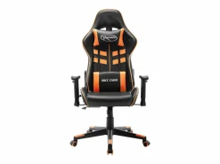 vidaxl Silla de gaming de cuero sintético negro y Naranja Outlet