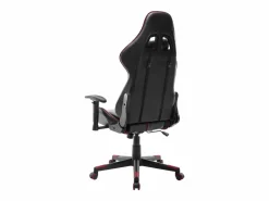 vidaxl Silla Gaming|Silla de gaming de cuero sintético negro y tinto