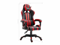 vidaxl Silla Gaming|Silla de gaming de cuero sintético