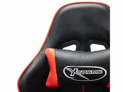 vidaxl Silla de gaming de cuero sintético negro y Rojo Online