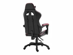 vidaxl Silla de gaming de cuero sintético color vino tinto Rojo Clearance