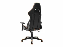 Silla de gaming de cuero sintético negro y naranja^Clicnbuy Outlet