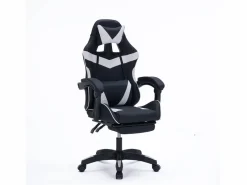 Concept-Usine Silla Gaming|Silla de Juego de Oficina Ergonómica Reclinable Negro y Blanco - Cómoda y con Estilo