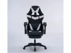 Concept-Usine Silla Gaming|Silla de Juego de Oficina Ergonómica Reclinable Negro y Blanco - Cómoda y con Estilo