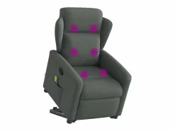 Sillón De Masaje|Silla de masaje reclinable de pie de tela gris oscuro SHL8002