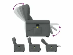 Sillón De Masaje|Silla de masaje reclinable de pie de tela gris oscuro SHL5630