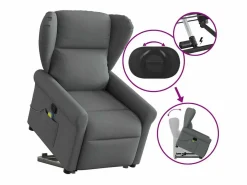 Sillón De Masaje|Silla de masaje reclinable de pie de tela gris oscuro SHL5630
