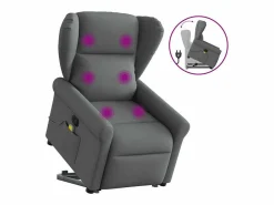 Sillón De Masaje|Silla de masaje reclinable de pie de tela gris oscuro SHL5630