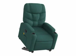 Sillón De Masaje|Silla de masaje reclinable de pie de tela verde oscura SHL2214