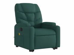 Sillón De Masaje|Silla de masaje reclinable de pie de tela verde oscura SHL2214