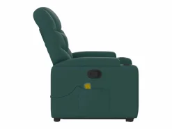 Sillón De Masaje|Silla de masaje reclinable de pie de tela verde oscura SHL2214