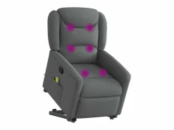 Silla de masaje reclinable de pie de tela gris oscuro SHL6255^ Clearance