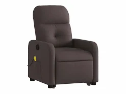 Silla de masaje reclinable de pie de tela marrón oscuro SHL8485 Marru00f3n Hot