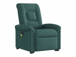 Sillón De Masaje|Silla de masaje reclinable de pie de tela verde oscura SHL3782