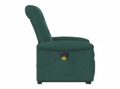 Sillón De Masaje|Silla de masaje reclinable de pie de tela verde oscura SHL3782