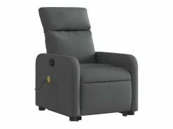 Silla de masaje reclinable de pie de tela gris oscuro SHL2074^ New