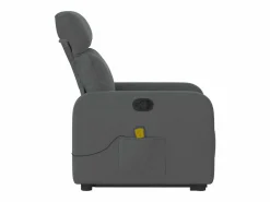 Silla de masaje reclinable de pie de tela gris oscuro SHL2074^ New