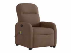 Silla de masaje reclinable de pie de tela marrón SHL8375 Marru00f3n Clearance