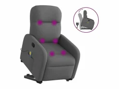 Silla de masaje reclinable de pie de tela gris oscuro SHL3194^ Clearance