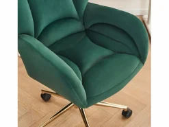 DripeX Silla de oficina - Velvet - - Altura ajustable - con ruedas giratorias y respaldo ergonómico - 62x64x88/97cm Verde Online