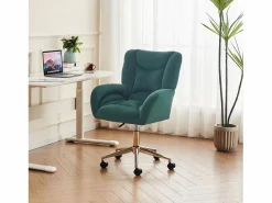DripeX Silla de oficina - Velvet - - Altura ajustable - con ruedas giratorias y respaldo ergonómico - 62x64x88/97cm Verde Online