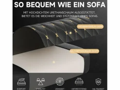 Hauss Spole Silla de oficina con masaje y reposapiés - Silla gaming de piel sintética - Gris Negro Discount