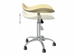 vidaxl Taburete De Oficina|Silla de oficina de cuero sintético color