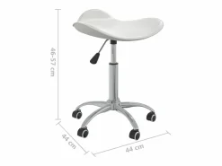 Clicnbuy Taburete De Oficina|Silla de oficina de cuero sintético