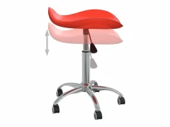 Clicnbuy Silla de oficina de cuero sintético Rojo Best