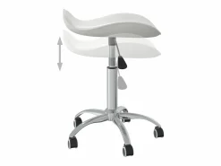 vidaxl Taburete De Oficina|Silla de oficina de cuero sintético