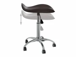 Clicnbuy Silla de oficina de cuero sintético marrón Marru00f3n