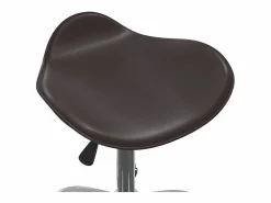 Clicnbuy Silla de oficina de cuero sintético marrón Marru00f3n