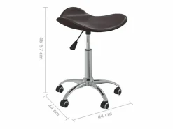 Clicnbuy Silla de oficina de cuero sintético marrón Marru00f3n