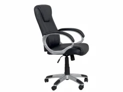 Kayelles Silla De Oficina|Silla de oficina de dirección, asiento reclinable de cuero sintético, altura regulable, giratoria 360°, reposabrazos acolchados, ruedas BORA