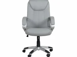 Silla de oficina de dirección, asiento de cuero sintético reclinable, altura ajustable, giratorio 360°, reposabrazos acolchados, ruedas BORA^Kayelles Hot