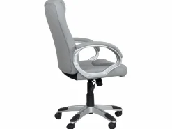 Silla de oficina de dirección, asiento de cuero sintético reclinable, altura ajustable, giratorio 360°, reposabrazos acolchados, ruedas BORA^Kayelles Hot