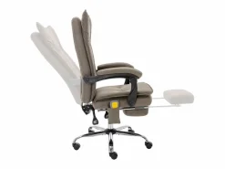 vidaxl Silla de oficina de masaje de tela gris taupé Topo Online