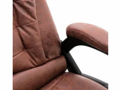 vidaxl Silla De Oficina|Silla de oficina de piel de ante sintética marrón