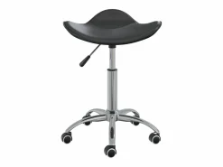 Taburete De Oficina|Silla de oficina de piel sintética negra