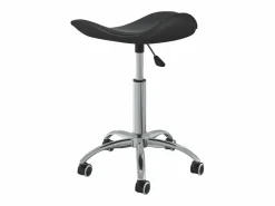Taburete De Oficina|Silla de oficina de piel sintética negra