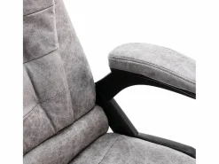 vidaxl Silla de oficina de piel de ante sintética claro Gris Sale