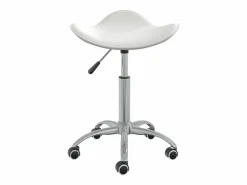 Silla de oficina de piel sintética blanca Blanco Online