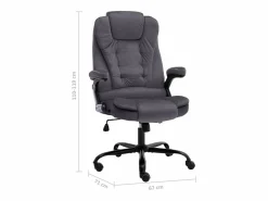 Silla de oficina de terciopelo oscuro^vidaxl Hot