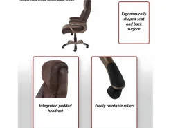 MCW Silla de oficina Denver, suede look gris oscuro Gris antracita Outlet