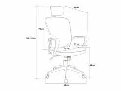 Silla de oficina ergonómica tejida con reposacabezas de diseño Sepang Moon^FRANCHINISHOP Clearance