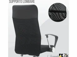 Silla de Oficina Ergonómica Giratoria con Reposabrazos, Ejecutiva, - ZIK^ Hot
