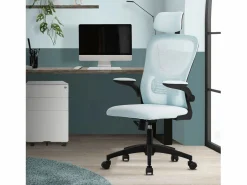 ML-DESIGN Silla Gaming|Silla de oficina ergonomica, asiento ordenador regulable con reposacabezas