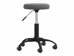 Silla de oficina giratoria de terciopelo gris oscuro^ Best